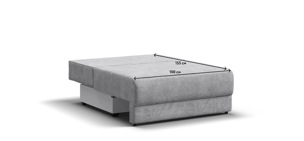 Ричмонд Модуль спальное место Вельвет Корд серый