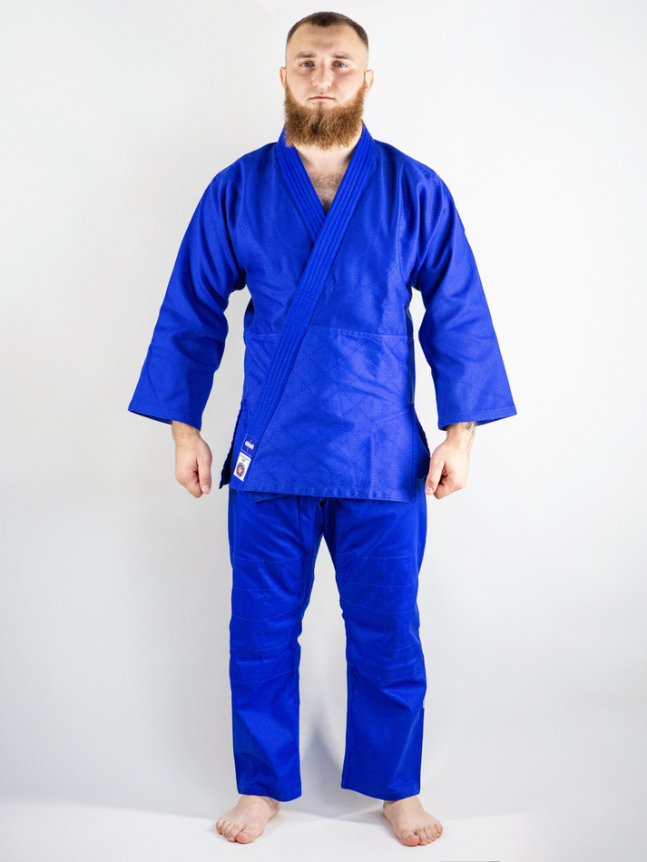 C333 Кимоно для дзюдо подростковое Clinch Judo Silver FDR синее