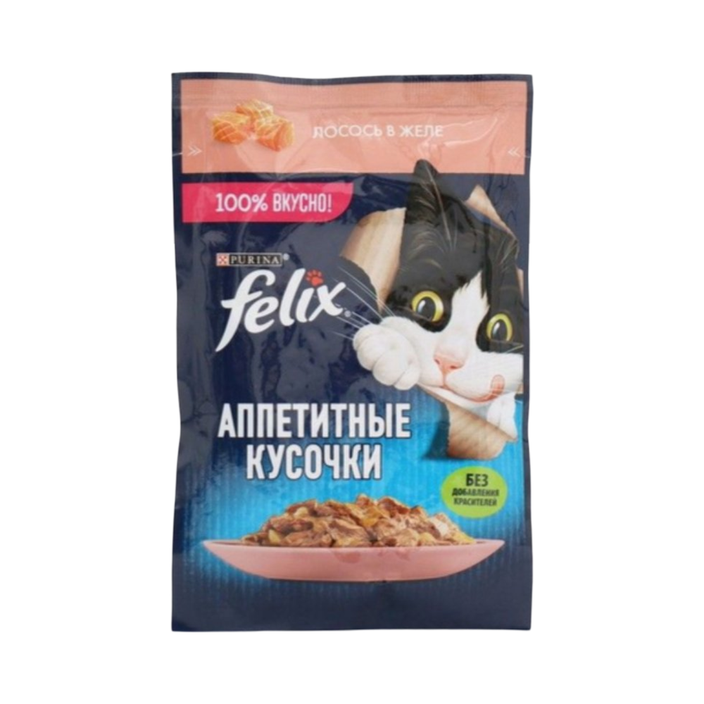 Феликс Лосось в желе 75г