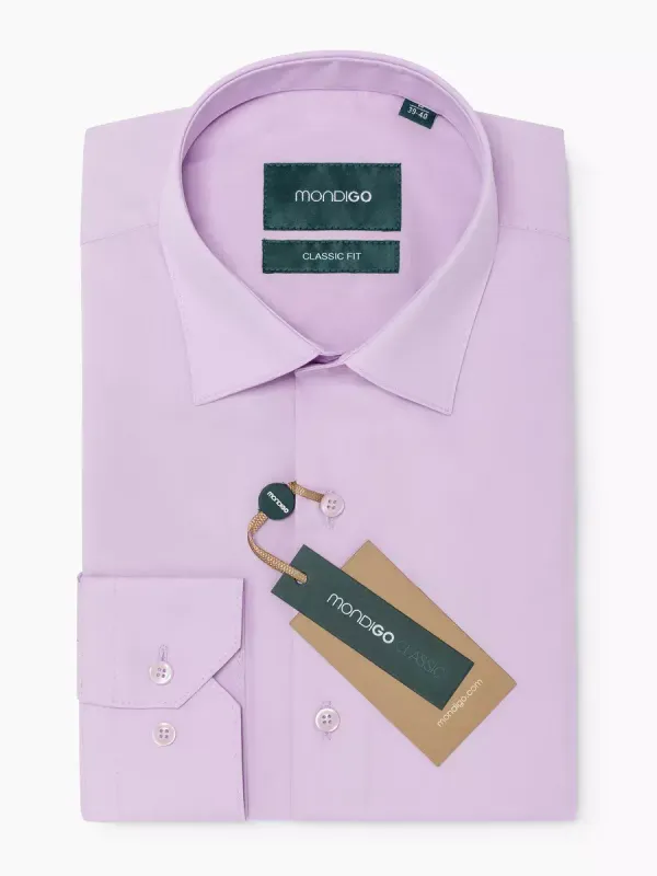 Рубашка классическая CLASSIC FIT с длинным рукавом, сиреневая