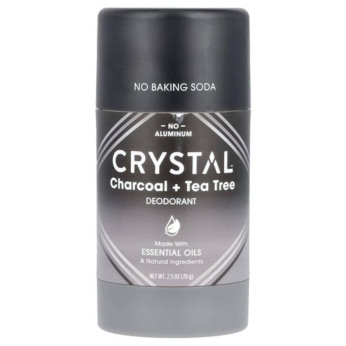 CRYSTAL, Дезодорант, древесный уголь и чайное дерево, 70 г (2,5 унции)