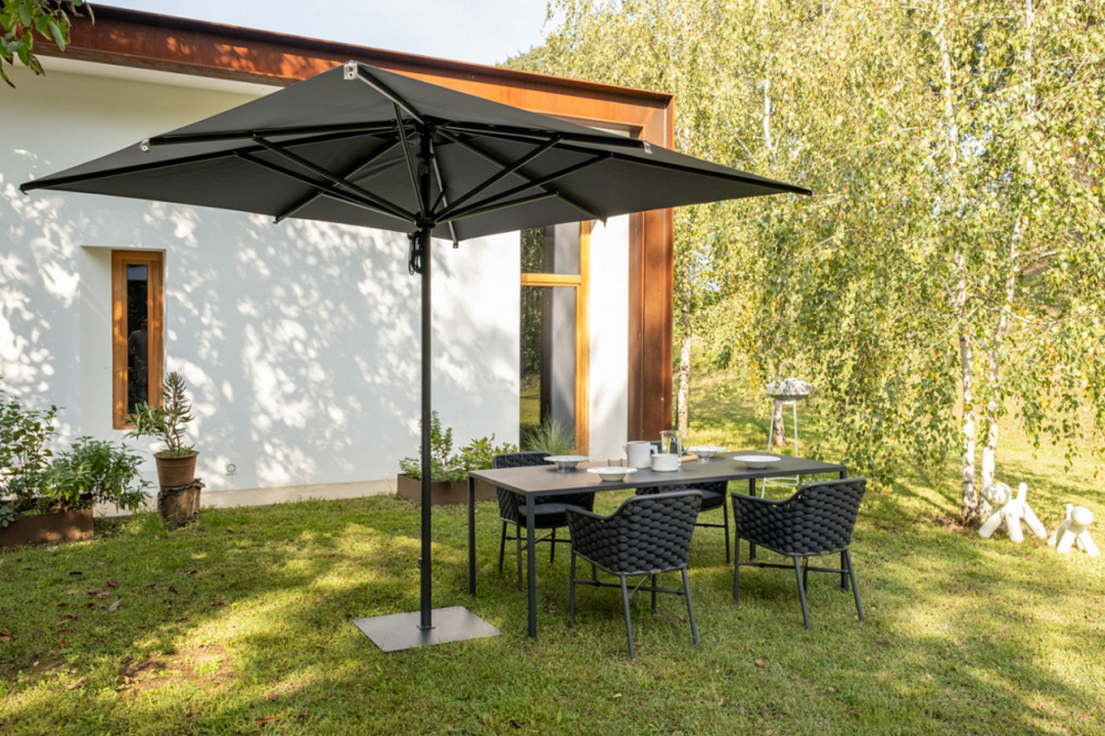 Зонт профессиональный 3х3 м Scolaro Napoli Standard, антрацит