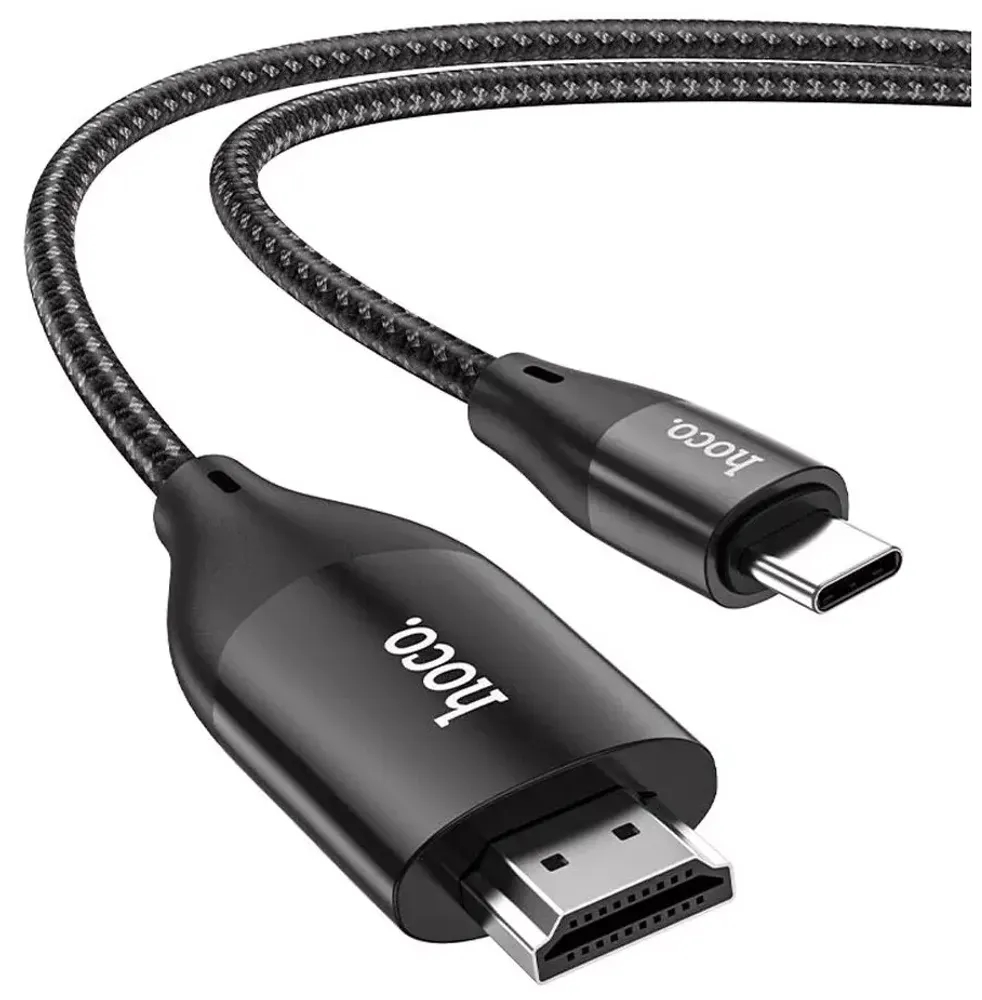 HDMI кабельType-C 4K Hoco UA16 2m Metal Grey кабель Type