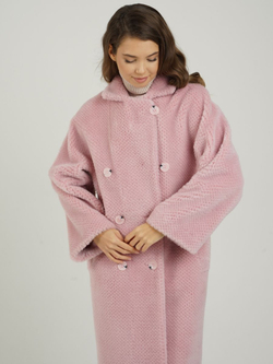 Шуба из шерсти экошуба, SilverFox (арт. 2323)