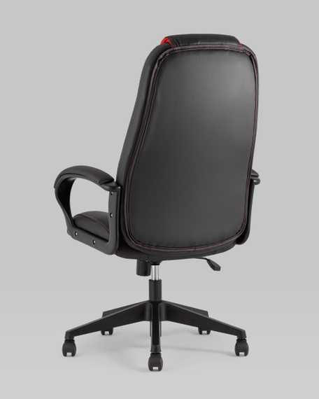 TopChairs ST-CYBER 8 RED ткань/экокожа черный/красный