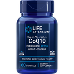 Super-Absorbable CoQ10 (Ubiquinone) with d-Limonene 50 мг, 60 капсул Life Extension