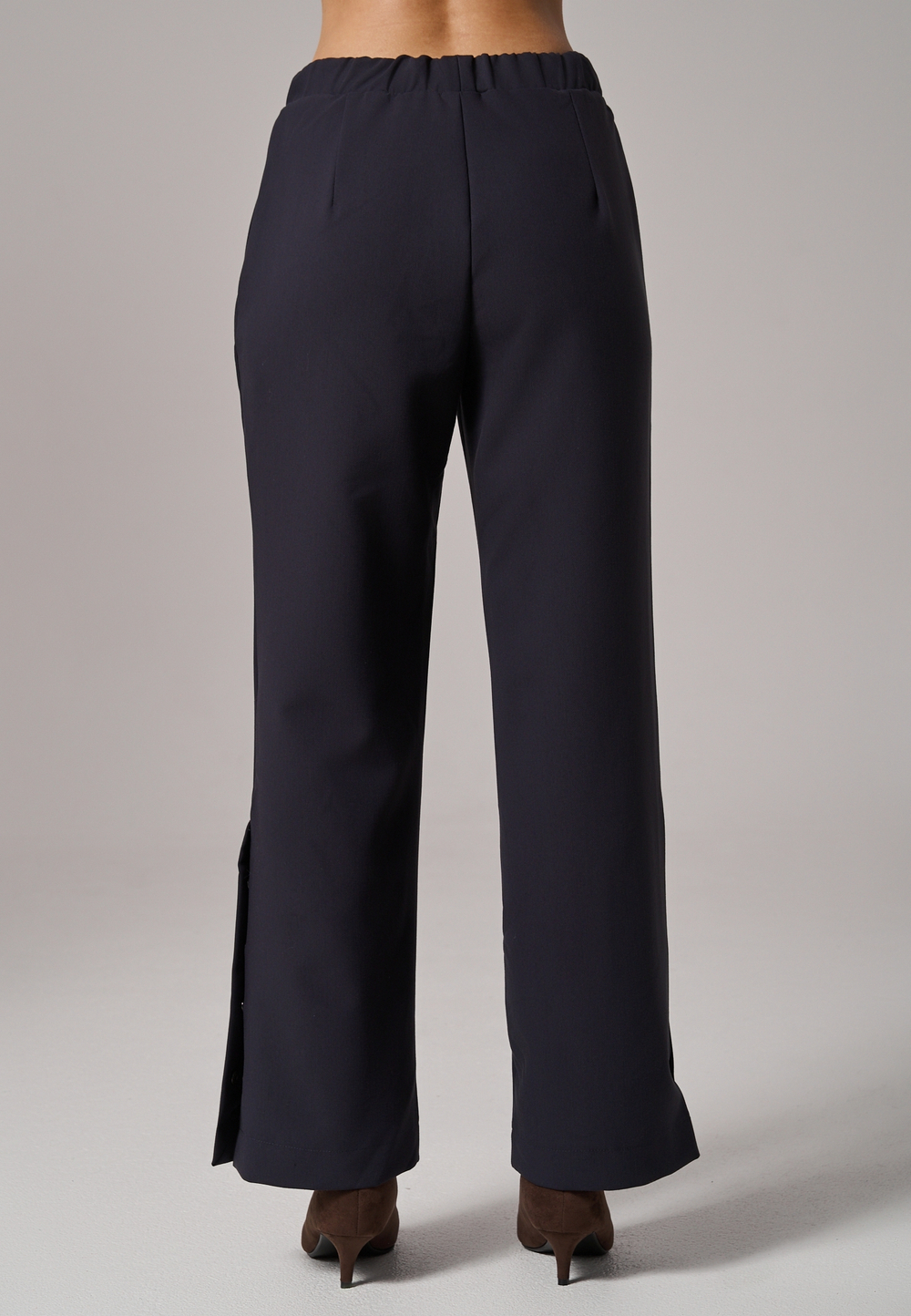 Брюки прямые с кнопками синие