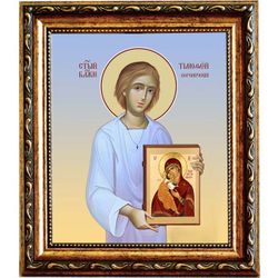 Тимофей Вороничский (Псковский) блаженный. Икона на холсте.