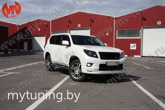 Юбка переднего бампера в стиле LX-Mode для Toyota Land Cruiser Prado 150