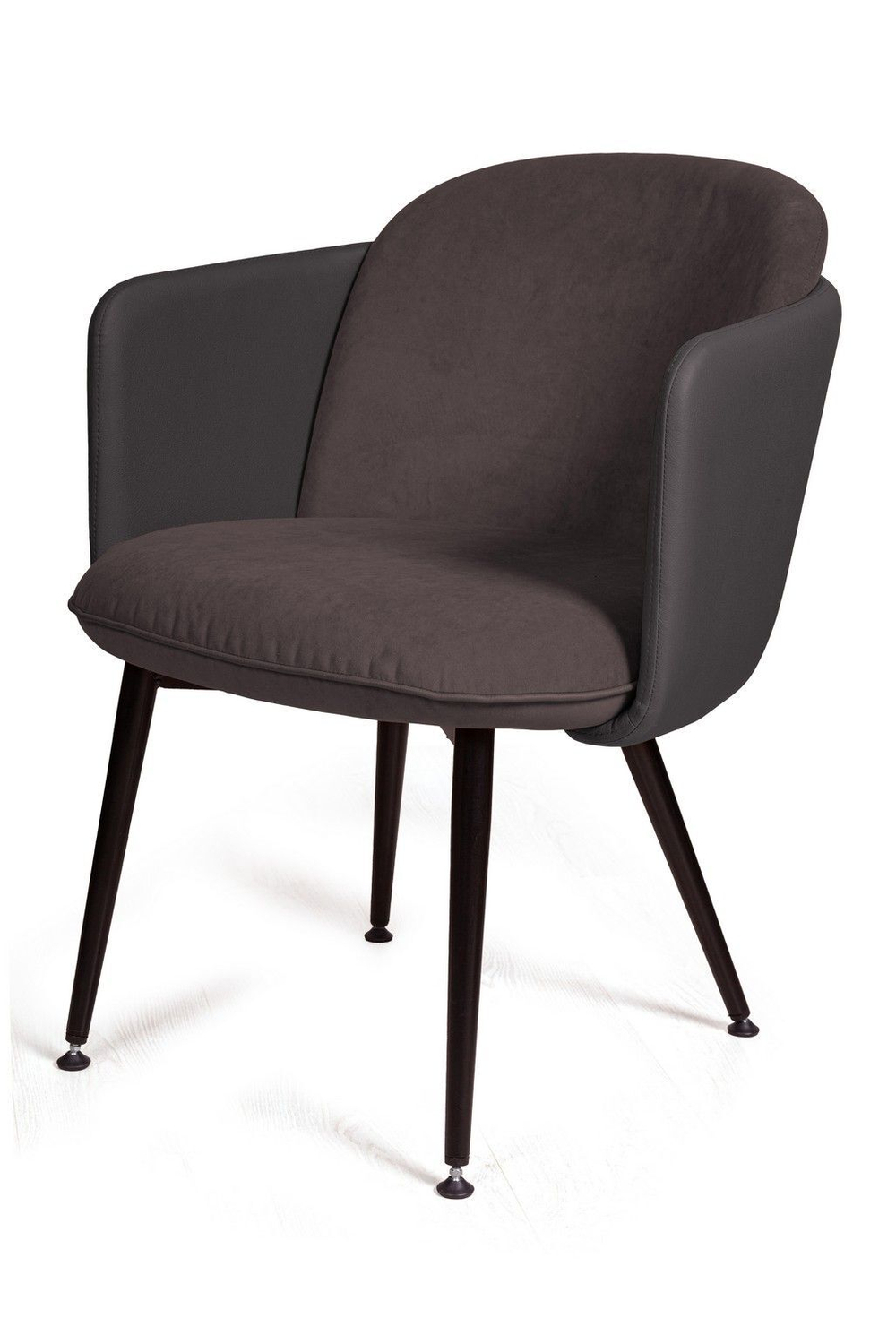 Стул с подлокотниками Phoenix (Феникс), ткань комбинированная с экокожей, черный