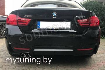Диффузор заднего бампера V.1 для BMW 4 F32/F33/F36 2013-2020 Coupe/Cabrio/Gran Coupe
