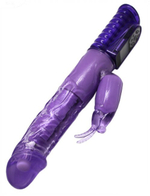 Виброкомпьютер с ЖК экраном, 9 режимов вибрации, с волновым эффектом (фиолетовый) 38х250 мм (Цвет: фиолетовый)