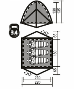 Палатка INDIANA LAGOS 3