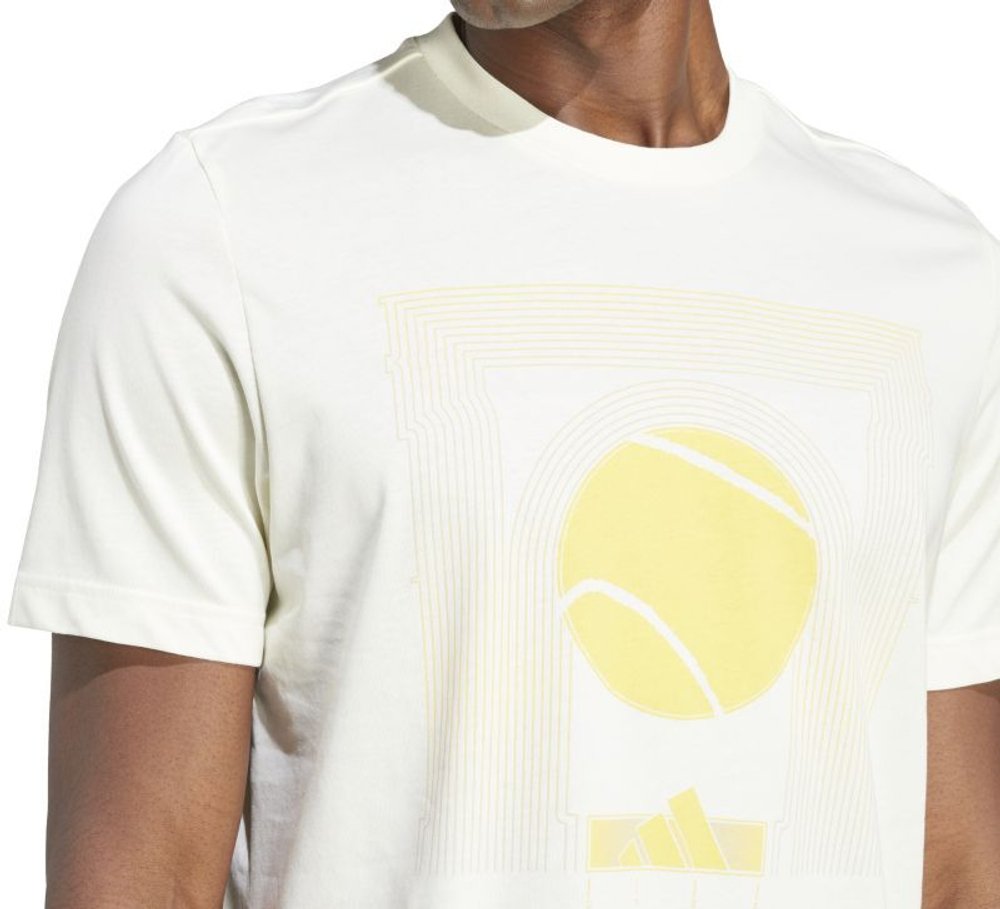 Мужская теннисная футболка Adidas Graphic Tennis T-Shirt - ivory