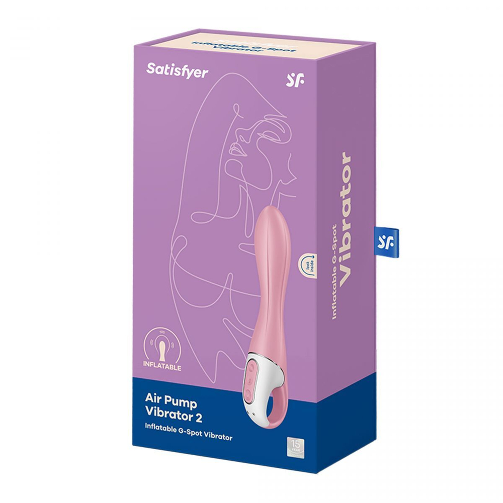 Розовый вибромассажер с функцией расширения Air Pump Vibrator 2 - 20,9 см. (Цвет: розовый)
