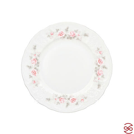 Тарелка Bernadotte Серая роза платина 19 см(1 шт)
