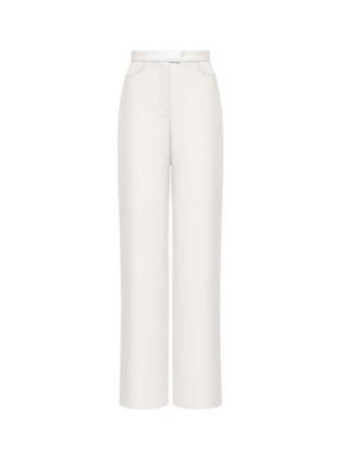 Прямые брюки с завышенной талией