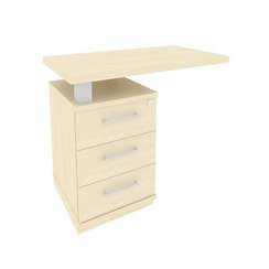 First Тумба приставная с топом левая KTP-1 (L) Клен 900*500*765