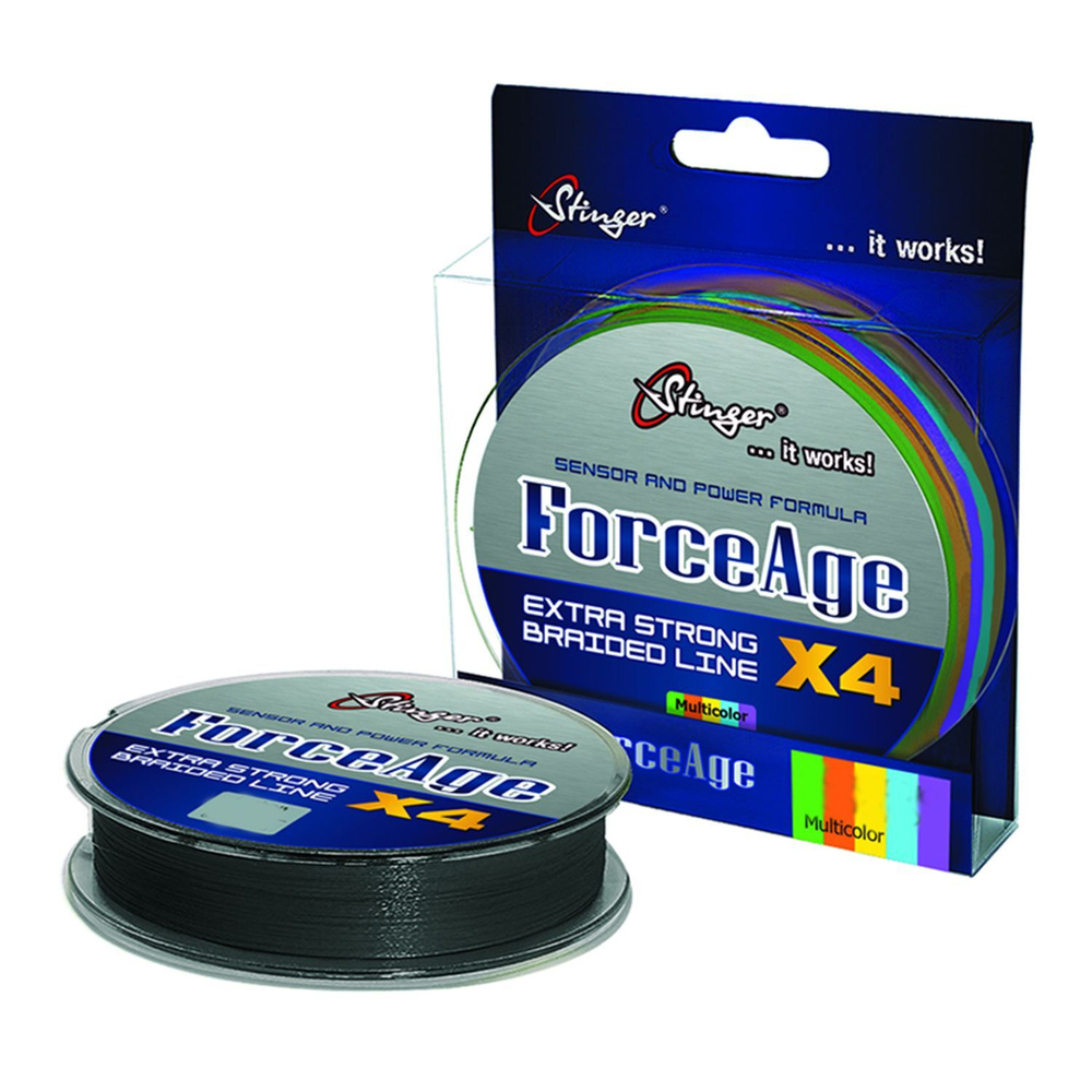 Плетеный шнур Stinger ForceAge X4 150m Multicolor 0,15