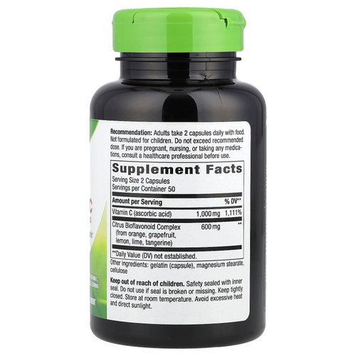 Nature's Way, Витамин C с биофлавоноидами, 100 капсул