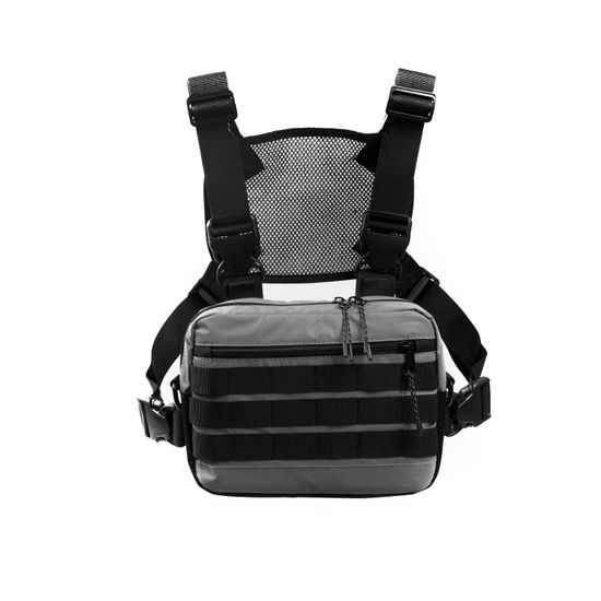 Сумка ТАЙНА нагрудная рефлектив серый