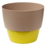 Горшок цветочный с вкладкой Валенсия 2,5л Фраппе-Фисташковый D17,5, Н14,5