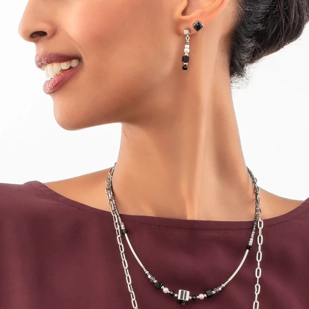 Серьги Coeur de Lion Black-Silver 1200/21-1317