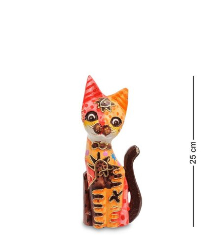 Decor and Gift 99-282-02 Фигурка «Кошка» сред. 25 см (албезия, о.Бали)