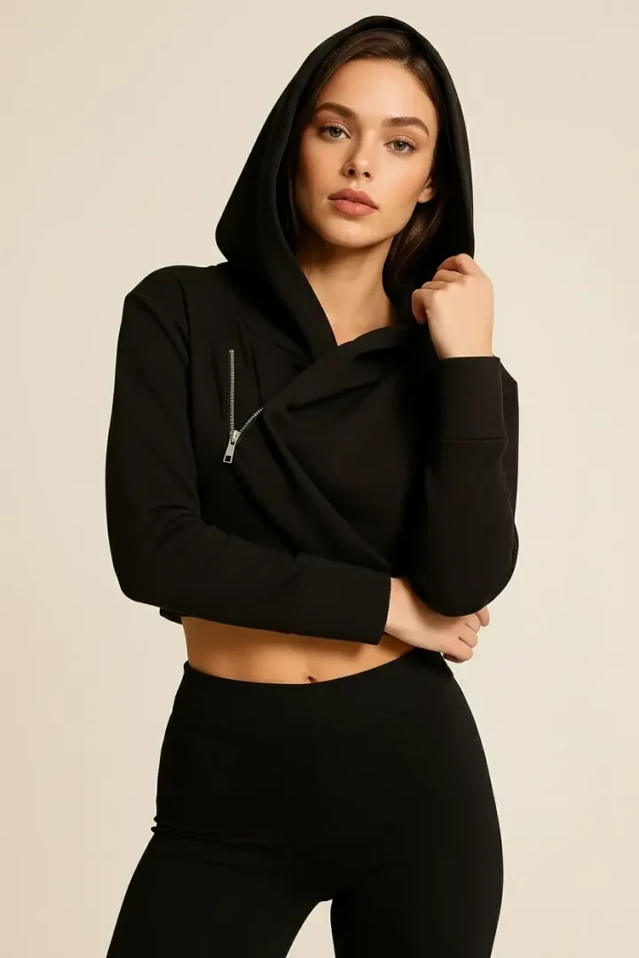 Короткое худи c капюшоном «VIVA»