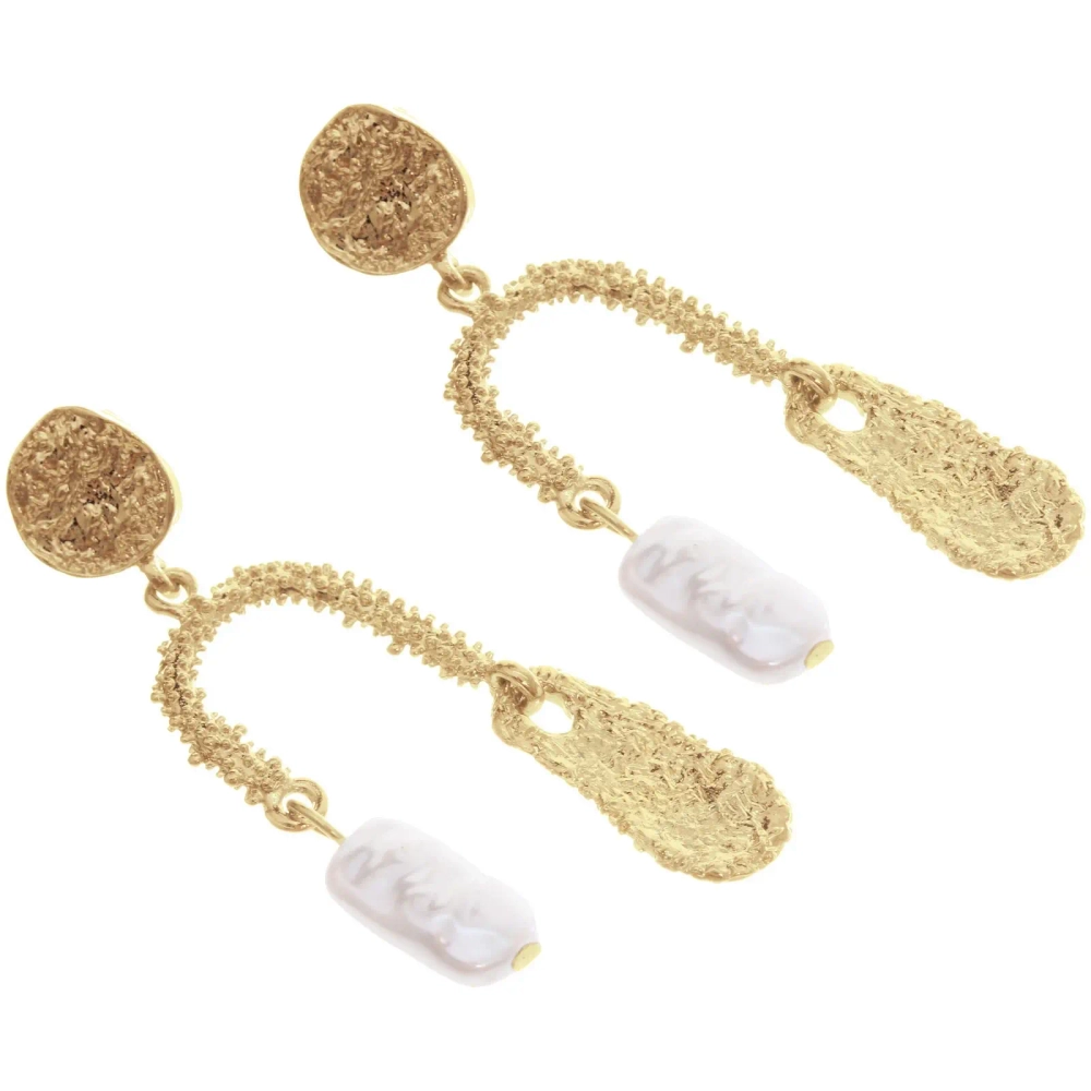 Серьги из гиппоалергенного сплава «АЛЕГРО», цвет серебро и золото, 6,5см