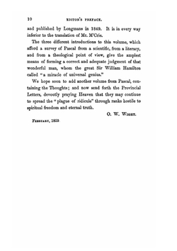 The provincial letters of Blaise Pascal | Blaise Pascal
