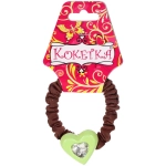 Резинка для волос 1шт «Франка», цвет коричневый, серце микс, d-5,5см