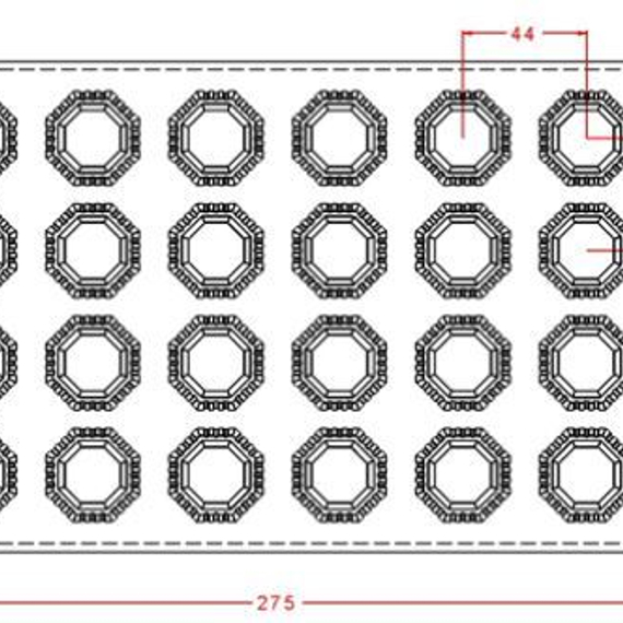 335 | Форма для шоколадных открытых конфет (275*175 мм)