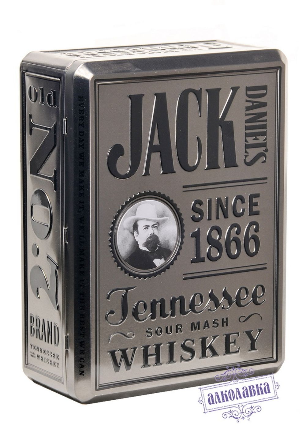 Джэк Данниелс. Теннеси виски металлическая упаковка со стаканами 0,7 Л
