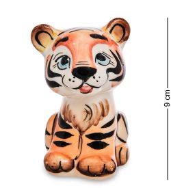 ГЛ- 028 Фигурка «Тигренок Тишка» цв. (Гжельский фарфор)
