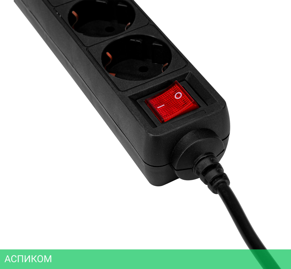 Сетевой фильтр PC Pet AP01006-E-BK черный