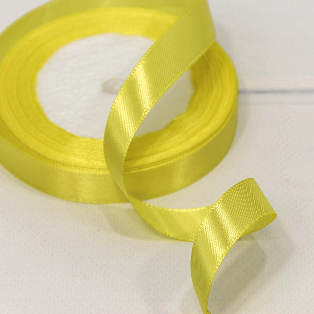 Лента Атласная 1,5см х 28м Сатин (Желтый)