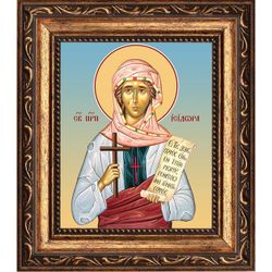 Исидора Тавенская преподобная, Христа ради юродивая. Икона на холсте.