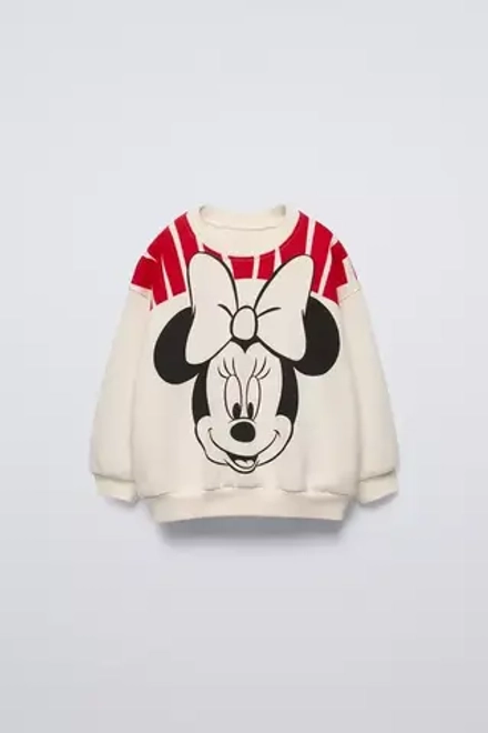 ZARA ТОЛСТОВКА С ПРИНТОМ «МИННИ МАУС» © DISNEY, ЭКРЮ