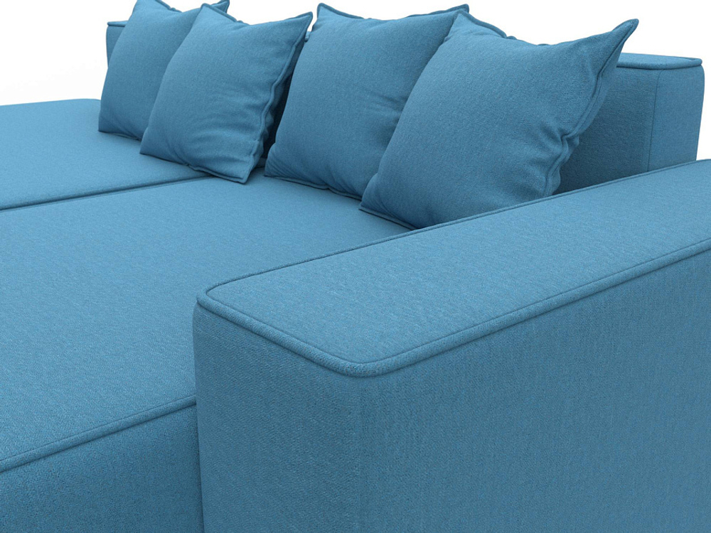 Диван угловой Лига-079 угол правый РОГОЖКА Амур 10 голубой