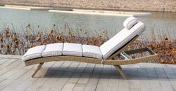 "Лиссабон" шезлонг из искусственного ротанга, цвет соломенный