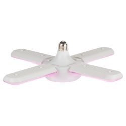 Фитолампа для растений светодиодная ЭРА GREEN LINE ФИТО-65W-PL-E27-GR 5-ти лепестковая розового свечения 65 Вт Е27 | ФИТО светильники