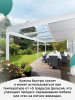 Краска для мебели, дерева и пластика матовая без запаха Гумвнутрянка белая 1 литр.