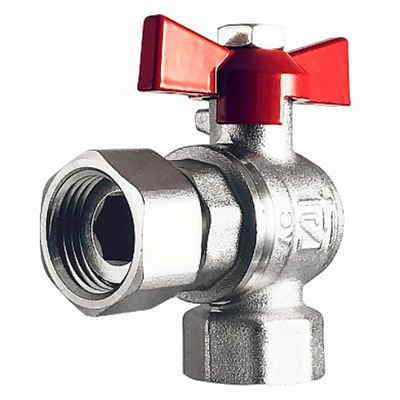 Кран шаровой STI накидная гайка угловой 15 (для котлов)