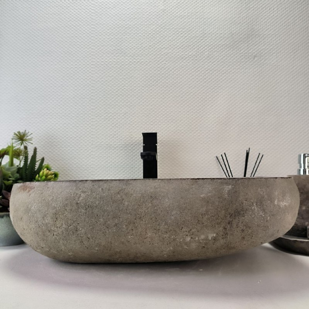 Раковина из речного камня RS-63445 (55*45*15) 0123