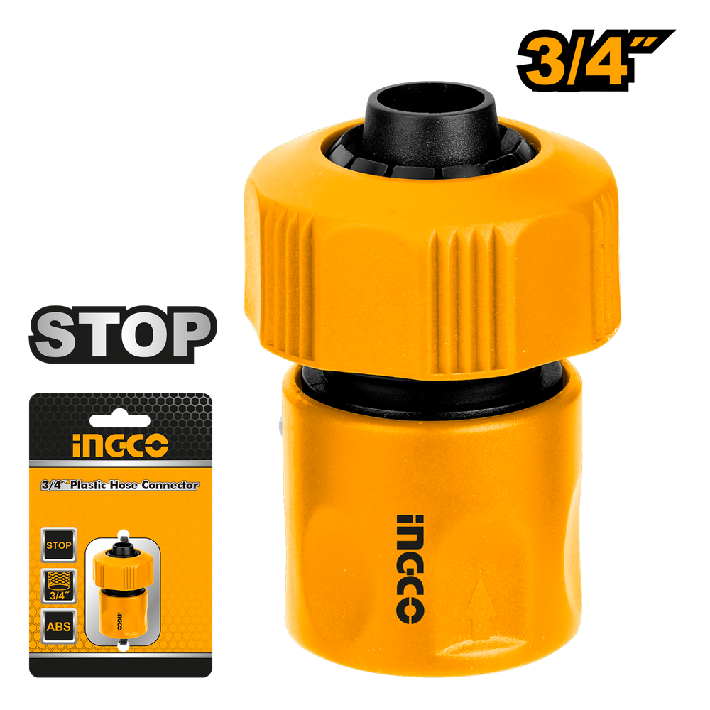 Пластиковый коннектор на шланг 3/4" INGCO HHCS01341