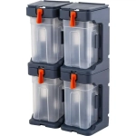 Набор лотков для метизов Blocker Expert подвесных с крепежом малых 4 шт. серо-свинцовый/ор