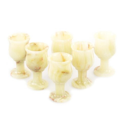 Набор подарочных рюмок 50 мл на ножке 6 шт камень оникс 5х9,5 см (2х4)