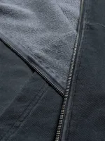 Худи Hardlunch Logo на молнии garment dye темно-серый