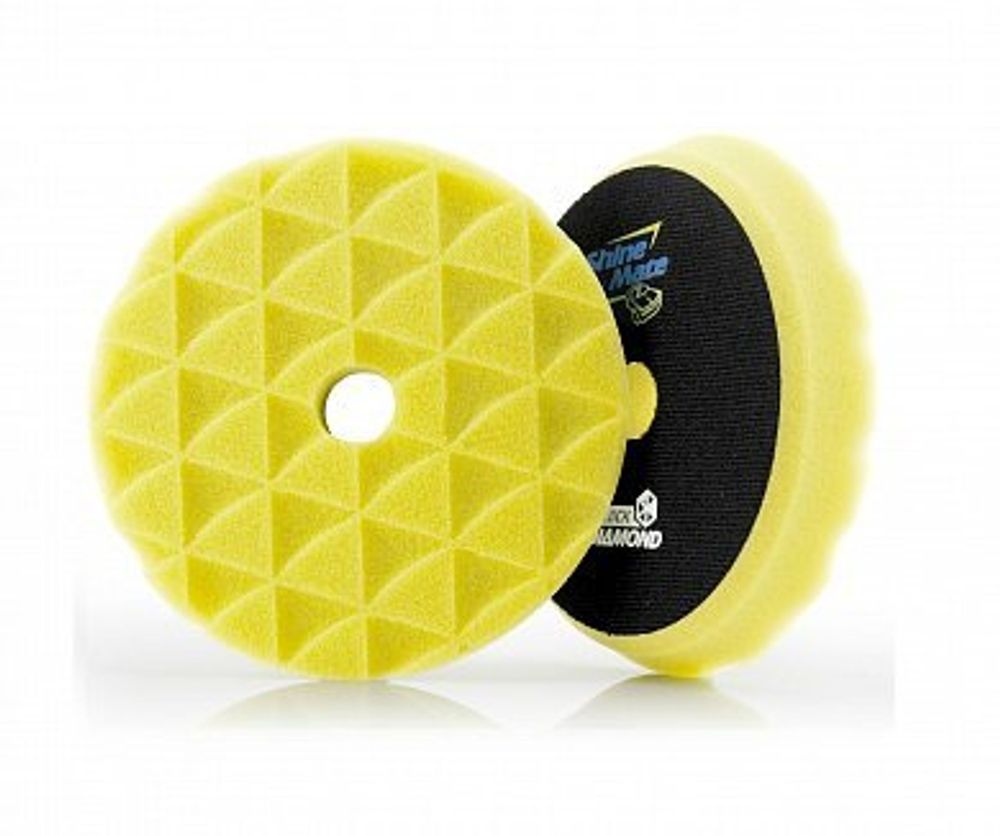 Shine Mate 34116-1 Полировальный круг диамонд (с сотами) полутвердый желтый 130 мм (Средней жесткости / ротор или эксцентриковая машинка) Shine Mate 34116-1 Полировальный круг диамонд (с сотами) полутвердый желтый 130 мм (Средней жесткости / ротор или эксцентриковая машинка)